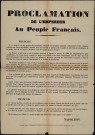 Proclamation de l'Empereur au peuple français : la Prusse… n'a tenu aucun compte de notre bon vouloir…