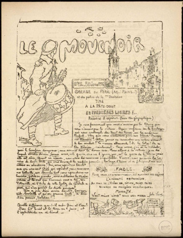 Le mouchoir : n° 12, Sous-Titre : Organe du péril (Ah! Rions)