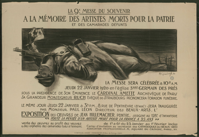La 9e messe du souvenir à la mémoire des artistes morts pour la patrie et des camarades défunts