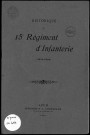 Historique du 15ème régiment d'infanterie