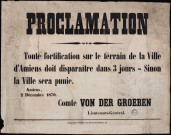 Toute fortification sur le terrain de la Ville d'Amiens doit disparaître…