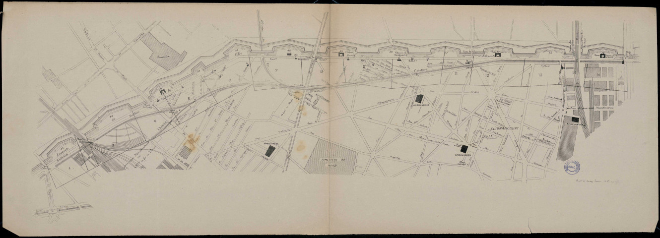 Plan du Nord de Paris