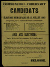 Commue de Lambesart : candidats aux élections municipales du 23 juillet 1865