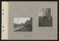 Tracy-le-Mont. Lisière nord du village : barricade et tranchée