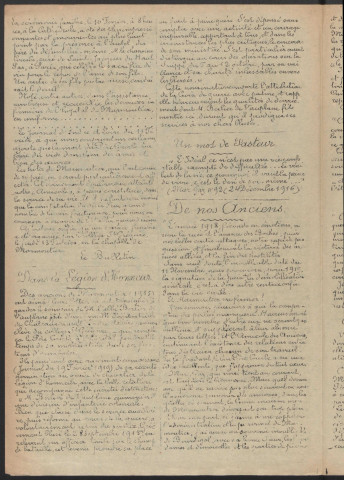 Bulletin périodique de l'Amicale des anciens blessés de Marmoutier : année 1919 fascicule 1-8