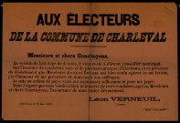 Commune de Charleval : J'ai l'honneur de me présenter de nouveau Léon Verneuil