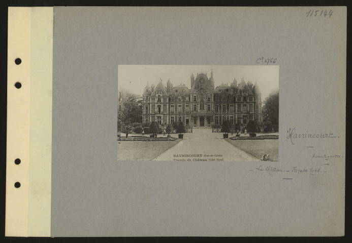 Havrincourt. Le château. Façade nord