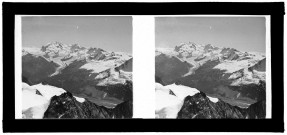 Le Massif du Mont Rose pris du sommet de la Dent Blanche