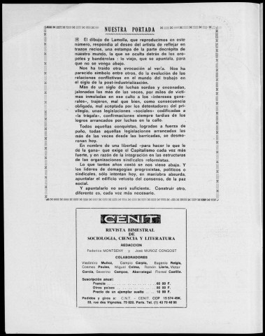 Cénit (1986 ; n° 245-247). Sous-Titre : Revista de sociología, ciencia y literatura