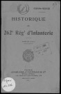 Historique du 262ème régiment d'infanterie