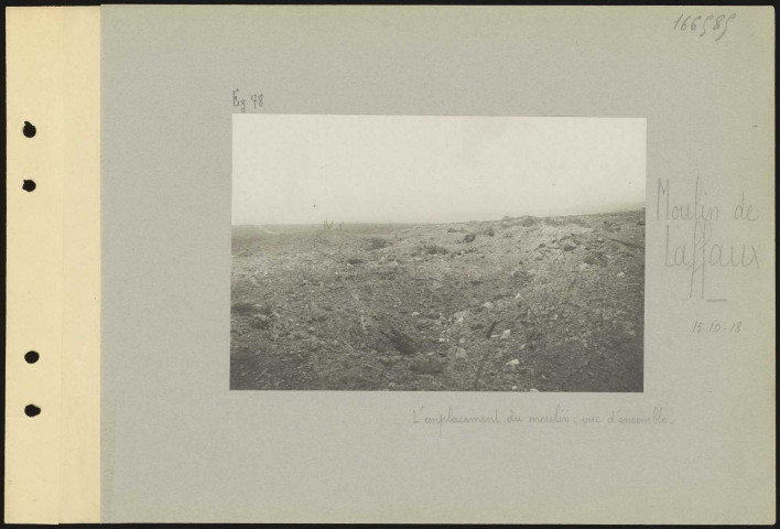 Moulin de Laffaux. L'emplacement du moulin : vue d'ensemble
