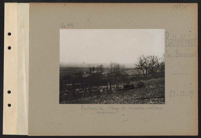 Bathelémont-lès-Bauzemont. Environs du village et cimetière militaire américain