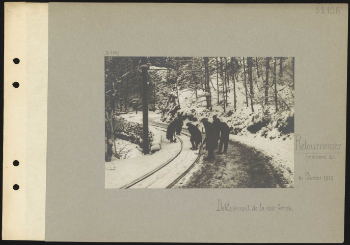 Retournemer (environs de). Déblaiement de la voie ferrée