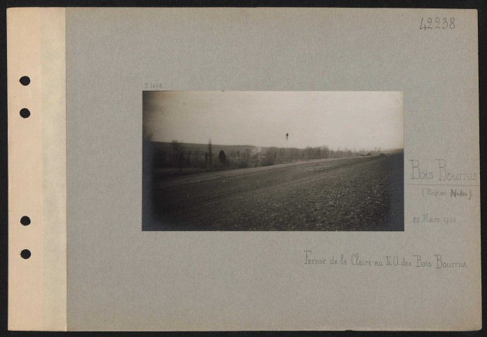 Bois Bourrus (région des). Ferme La Claire au nord-ouest des Bois Bourrus