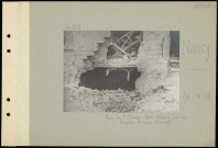 Nancy. Rue de l'Étang. Cave défoncée par une torpille d'avion allemand