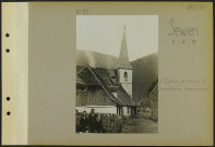 Sewen. L'église, au fond le cimetière communal