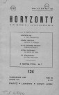 Année 1966 : Horyzonty . Sous-Titre : Paryz - Londyn - Nowy Jork. Autre titre : Revue mensuelle