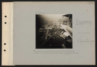 Esquennoy. Panorama ; vue aérienne prise à 100 mètres d'altitude, à bord d'un avion-canon à moteur Peugeot de 220 HP
