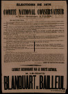 Candidat recommandé par le Comité national : M. le comte Blanquart de Bailleul