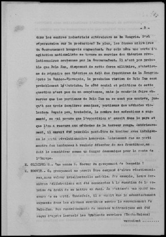 Réunion du samedi 5 juillet 1919 à 15h. Sous-Titre : Conférences de la paix