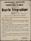 Dépêche télégraphique : L'ennemi a été délogé d'une forte position qu'il occupait…