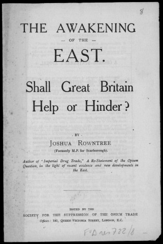 The awakening of the East. Shall Great Britain help or hinder ?