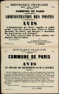 N°268. L'administration des Postes a pris des mesures pour assurer le départ des lettres Avis aux réfugiés des départements de la banlieue