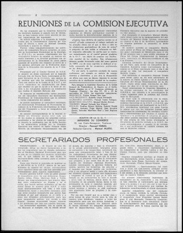 Boletín de la Unión general de trabajadores de España en exilio (1956 ; n° 135-146). Autre titre : Suite de : Boletín de la Unión general de trabajadores de España en Francia y su imperio
