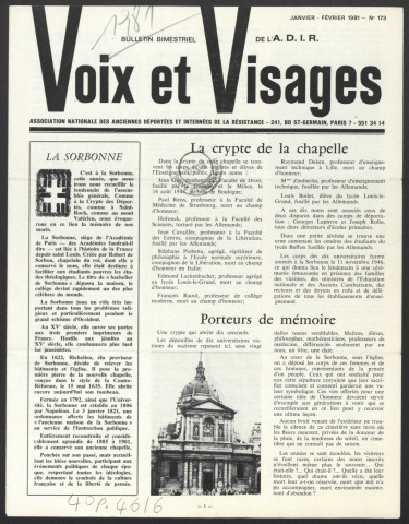 Voix et visages - Année 1981