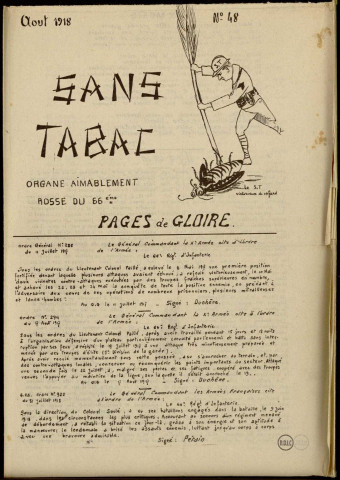 Sans tabac : n° 48, Sous-Titre : Organe aimablement rosse