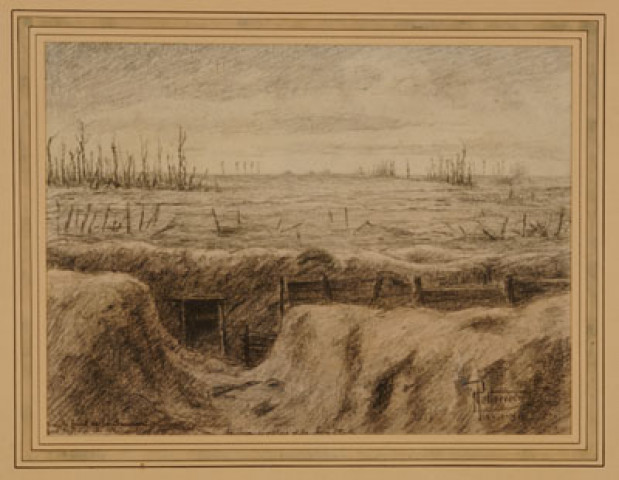 Sur le front de la Somme. Vermandovillers (Somme) et le bois Etoilé. Décembre 1916