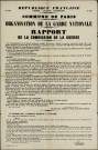 N°205. Commune de Paris. Rapport de la Commission de la Guerre Réorganisation de la Garde nationale