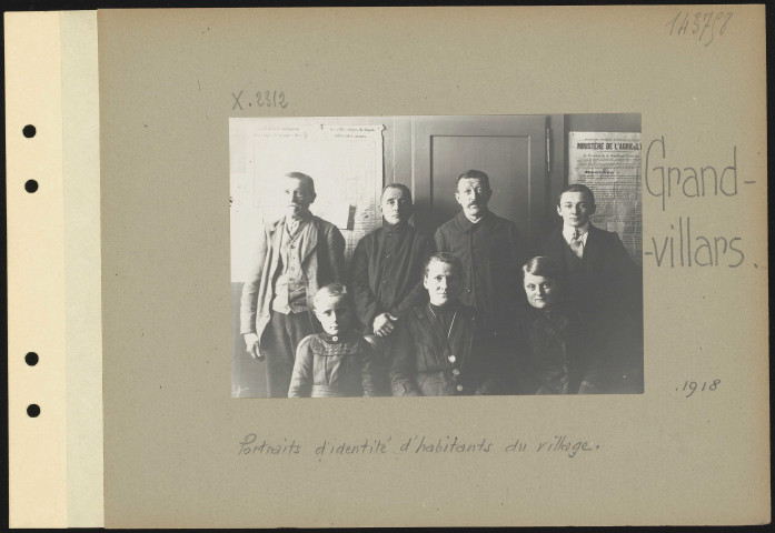Grandvillars. Portraits d'identité d'habitants du village