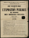 Ouverture de l'exposition publique des ouvrages des artistes vivants pour 1873