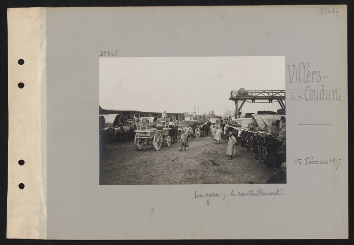 Villiers-sur-Coudun. La gare ; le ravitaillement