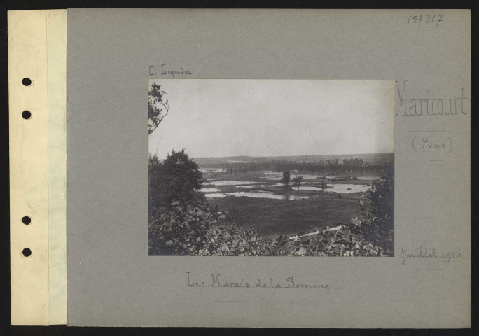 Maricourt (près). Les marais de la Somme