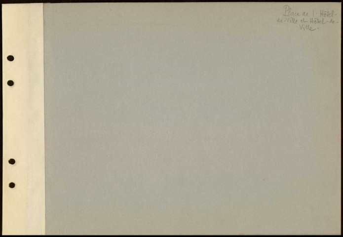 Intercalaire "Place de l'Hôtel-de-Ville et hôtel de ville"