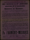 Élections municipales Quartier de la Madeleine : Fr. Froment-Meurice
