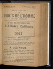 Novembre 1919 - Bulletin des Droits de l'Homme