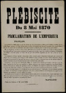 Plébiscite du 8 mai 1870 : proclamation de l'Empereur