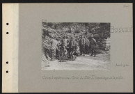 Boisicourt. Camp d'expériences : canon de 240T; le pointage de la pièce