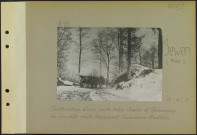 Sewen (Près). Construction d'une route entre Sewen et Giromagny. La nouvelle route traversant l'ancienne frontière