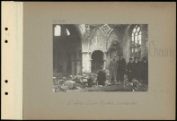 Chauny. L'église Saint-Martin bombardée
