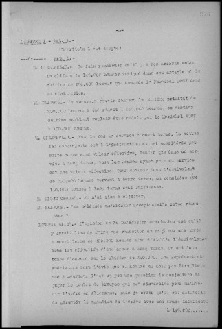 17e Séance du CSG du 10 mars 1919 à 15h. Sous-Titre : Conférences de la paix