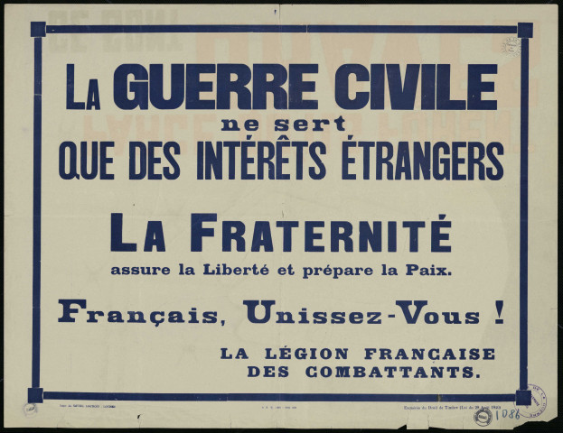 La guerre civile ne sert que des intérêts étrangers : Français, unissez-vous !