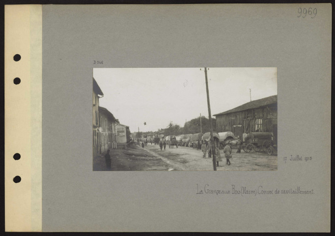 La Grange-aux-Bois (Marne). Convoi de ravitaillement
