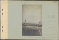 Souain (à l'est de). Panorama des positions allemandes vers le Bois Sabot pris de l'observatoire de la Cote 158 (est au sud-est de Souain)