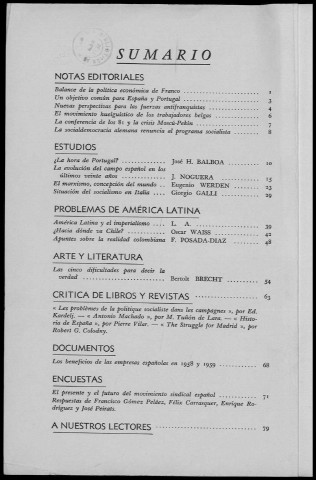 Tribuna socialista (1961 : n° 2-3). Sous-Titre : revista independiente de crítica e información [puis] revista de crítica marxista. Editada par la izquierda del P.O.U.M. (Paris)