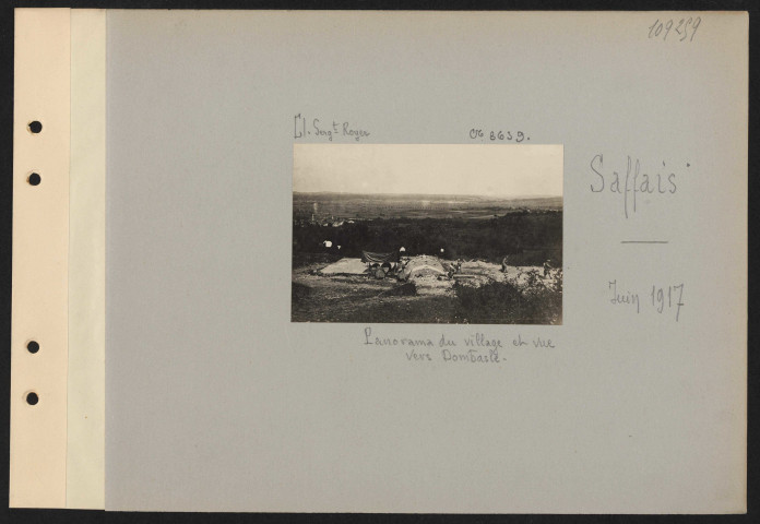 Saffais. Panorama du village et vue vers Dombasle