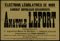 Élections Législatives : Candidat républicain-révisionniste Anatole Lefort